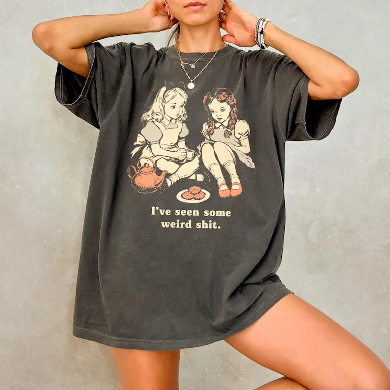 Comfort Colors Weird Stuff Shirt, Retro Funny Comfort Colors T-Shirt, Alice Shirt, Dorothy Shirt, Wonderland Shirt, Sarcastic Book Shirt, Weirdcore Shirt