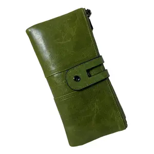 "Premium Leather RFID Wallet for Women – Anti-Theft Protection, Large Capacity, Genuine Cowhide, Trendy & Durable"