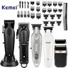 Kemei Portable Hair Trimmer & Clippers Full-Set Coverage Barber Kit - Shaving & Styling Models KM-2296+1071+2293Silver+2299White+2024