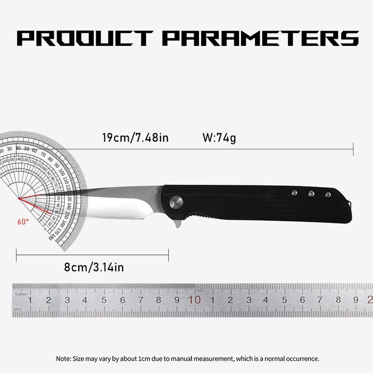 EDC G10 Handle Folding Pocket Knife,Lightweight Tactical Folding Utility Knife, Durable Everyday Carry Tool for Camping