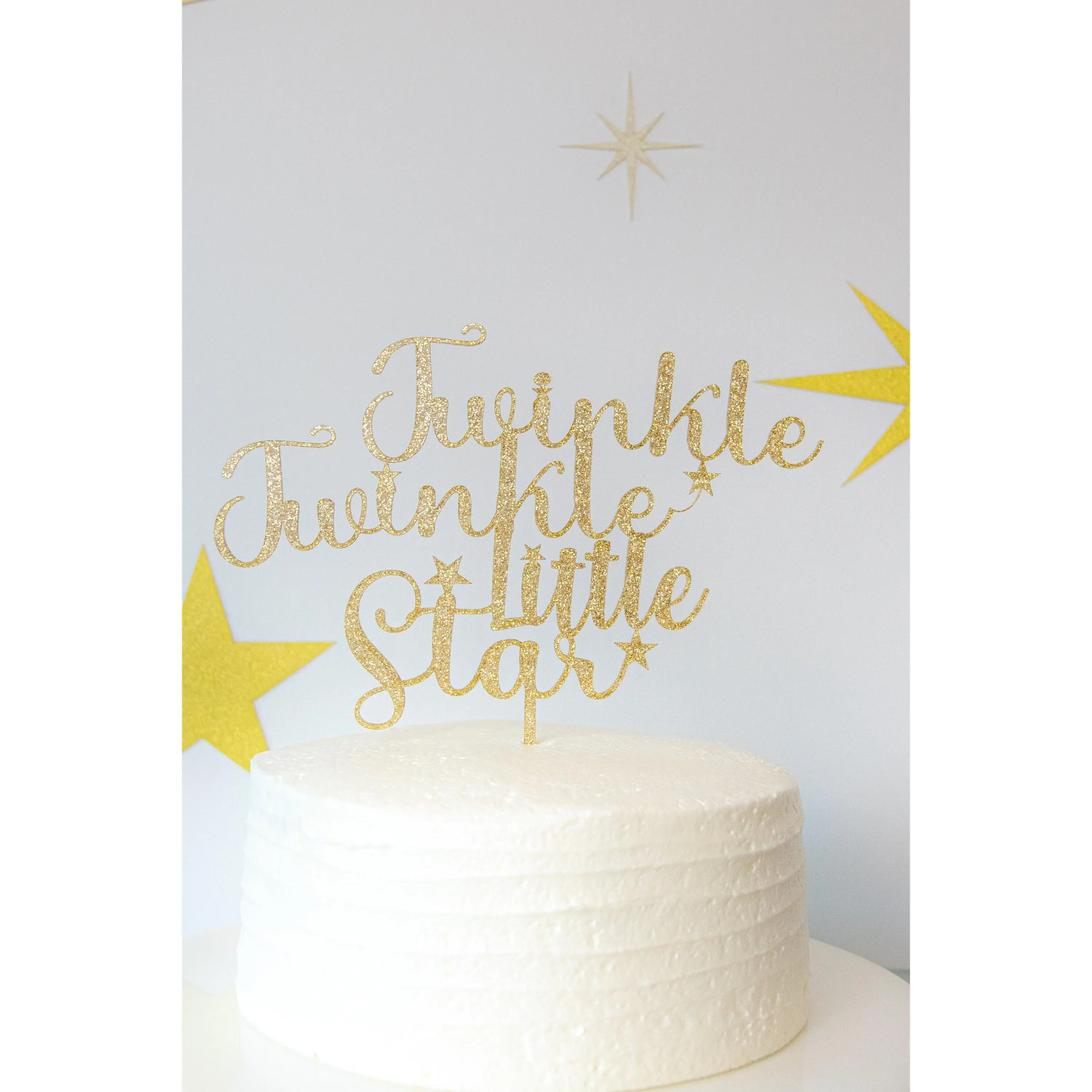 Acrylic Glitter Twinkle Little Star Cake Topper, Festive & Party Home Supplies Cake Decoration