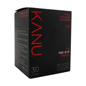 KANU Americano Coffee Sticks - Medium Roast, 30 Mini Sticks (27g) - Korean Instant Black Coffee, Popularized by "Hospital Playlist" & Gong Yoo
