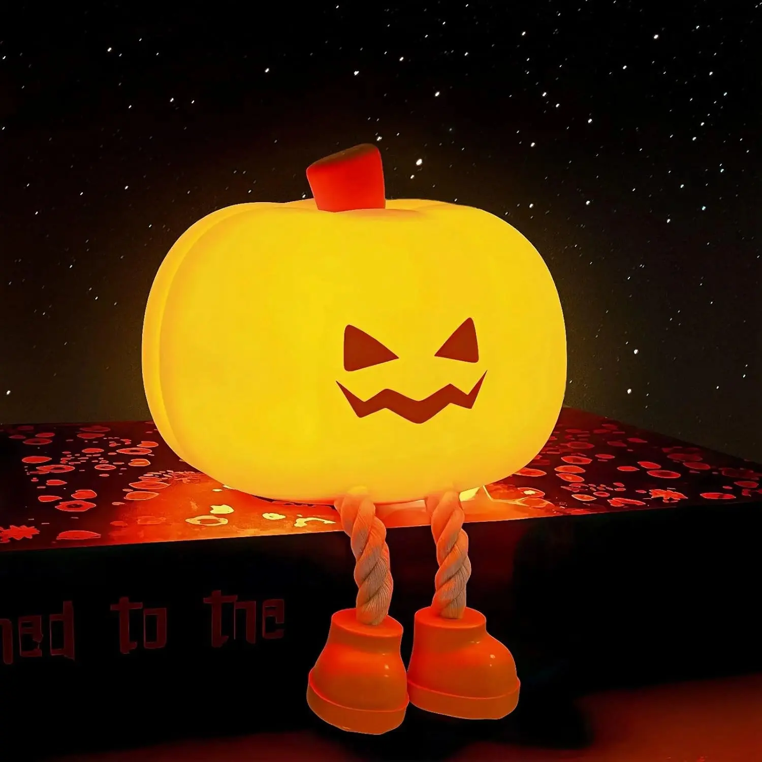 LED Pumpkin Squishy Night Light - Food Grade Silicone, 3-Level Dimmable USB Nursery Lamp, Kids' Desk Decor, Universal USB Electronic Accessory Gift