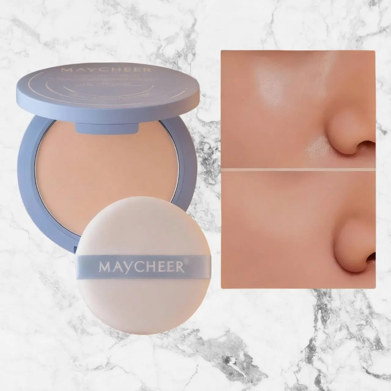 MAYCHEER Flawless Soft Focus Loose Setting Powder - 10g Makeup Beauty Cosmetics, 24-Hour Oil Control for Oily Skin, Waterproof Soft Matte Finish, Smooth Lightweight Natural Look, Foundation Setting Aid