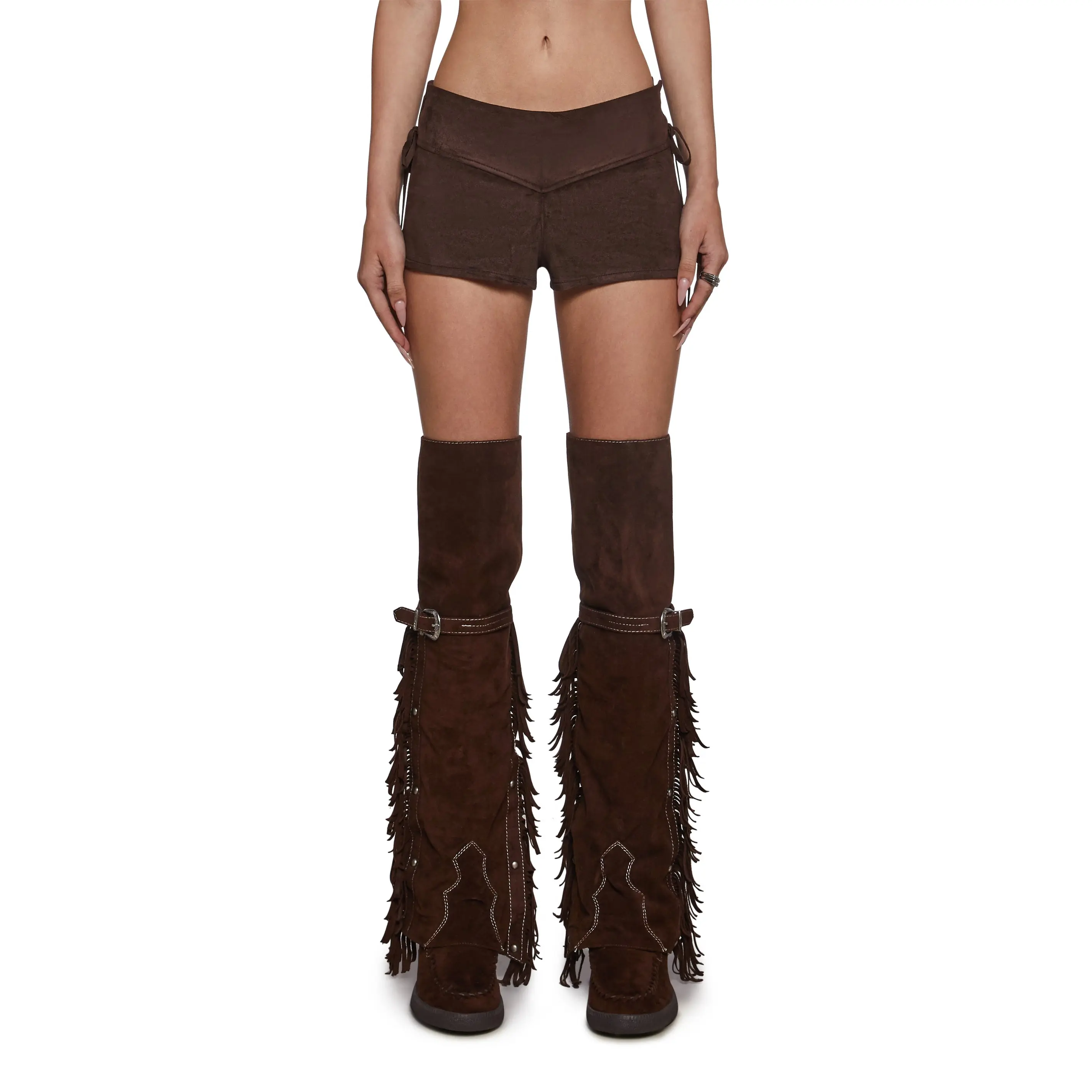 Rider Suede Micro Shorts