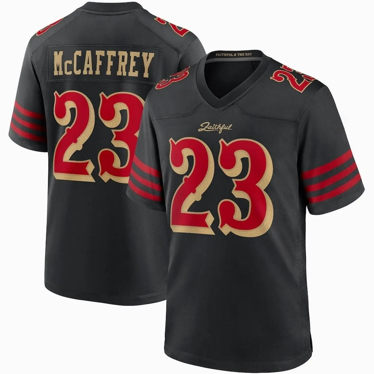 Unisex Football inspired by McCaffrey 23 San Francisco 2025 Rivalries Collection Game Jersey - Black