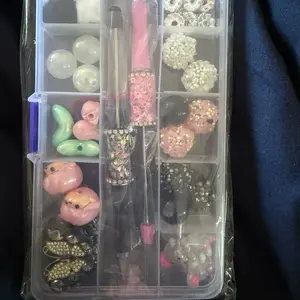 Diy Pen Box Kit with Multicolor Beads and Accessories for Customizing Your Pen