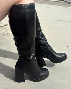 Lucy Knee High Boots (Black)