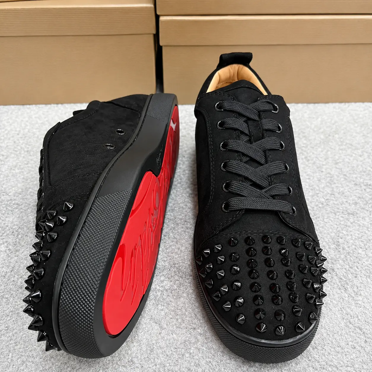 Men's Statement Rivet Sneakers, Premium Red Sole, Casual Wear Fashion Walking Shoes,breathable,rain,cowgirl,stylish,waterproof