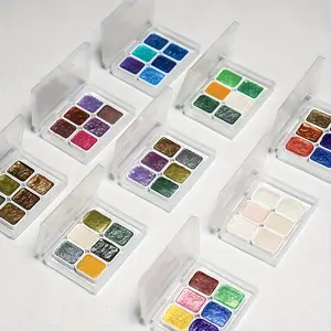 6-Color Iridescent Watercolor Paint Set for Artists and Painting Enthusiasts, Perfect for Professional Artistic Purposes, Art Supplies