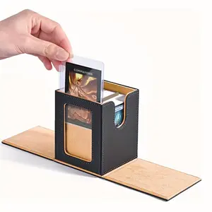 New PU Game Card Storage Box, Trade Card Box, Chess Board Command Cards Carry Case, Trading Card Holder Gift, Trading Card Organizer, 100+ Capacity, Ideal for Collectors