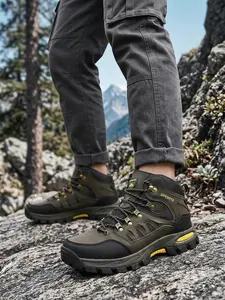 Men's  Hiking Shoes Waterproof Lightweight Trekking Camping Walking Outdoor Mid Ankle Shoes Non-slip Ultra-Durable Breathable Waterproof Comfort Camping Trekking Walking Backpacking Mountaineering Activities Adventures Casual Wear Gifts