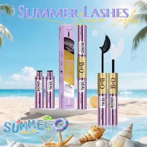 【Upgrated Bond & Seal 】B&Q ONE WEEK Lash Glue,NEW Latex-free Gentle Formula,Stronghold Long Lasting Wear for DIY Lashes, Makeup Cosmetic Black White Glue,Removable No Residue #SummerVibes