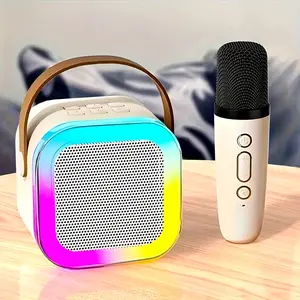 Handheld Wireless Bluetooth-compatible Speaker, Mini Portable Microphone, Kids Karaoke Speaker with Mic, USB Charging, Home Entertainment, Outdoor Travel, Portable Karaoke Machine