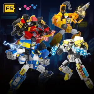 Transforming Robot Building Blocks Toy 2-in-1 Mecha Warrior with Full Mobility | STEM Creative Construction Set for Holiday & Christmas Gift for Kids
