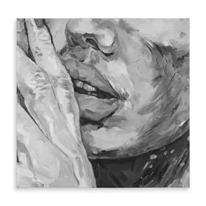 Begin Home Decor C1TC585897TE5X 58 x 58 in. Luscious Lips Gray Tablecloth - Indoor & Outdoor Home Decor