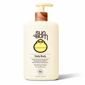Sun Bum Daily SPF 50 Body Sunscreen Lotion – Broad Spectrum Moisturizing Sunscreen with Vitamin E, Water Resistant, Vegan & Hawaii 104 Compliant (No Oxybenzone & Octinoxate), Dermatologist Tested 8oz