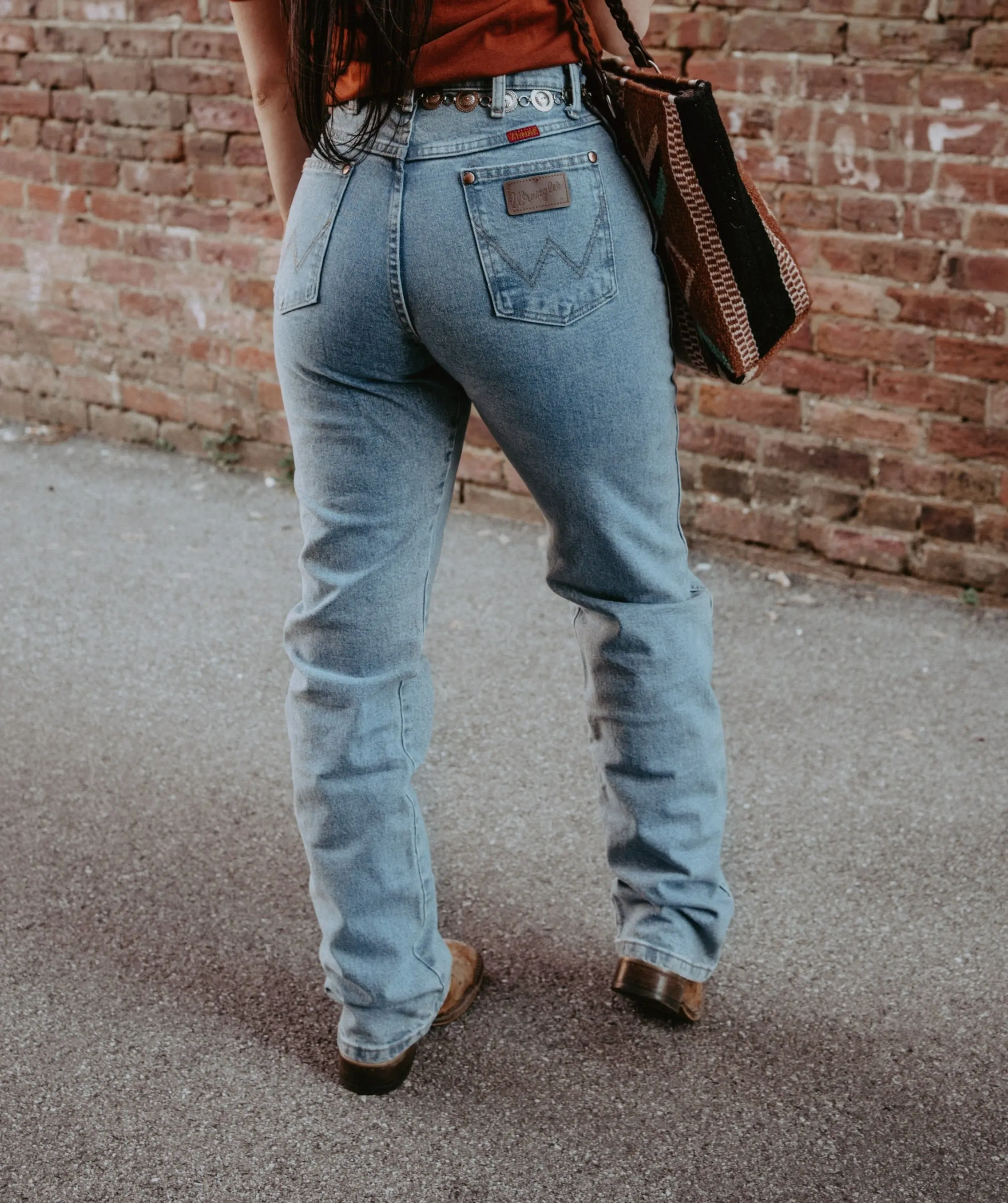 Wrangler Cowboy Cut Acid Wash Women's Slim Fit, Original, Spandex, Cotton, Vintage, Bottom, Jeans For Women, Pocket, Denim, Lady, Pants For Women