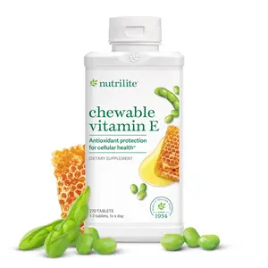 Nutrilite Chewable Vitamin E 270 Tablets - Antioxidant Protection for Cellular Health - NSF Certified - No Artificial Colors Flavors or Preservatives - Healthcare & Fitness