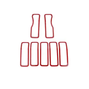 for Jeep Wrangler JL & Gladiator JT 2024+ Front Grille Inserts Guard Middle Mesh ABS Decorative Ring Trim Car Exterior Accessories High-Quality UV-Resistant Coating Easy DIY Installation