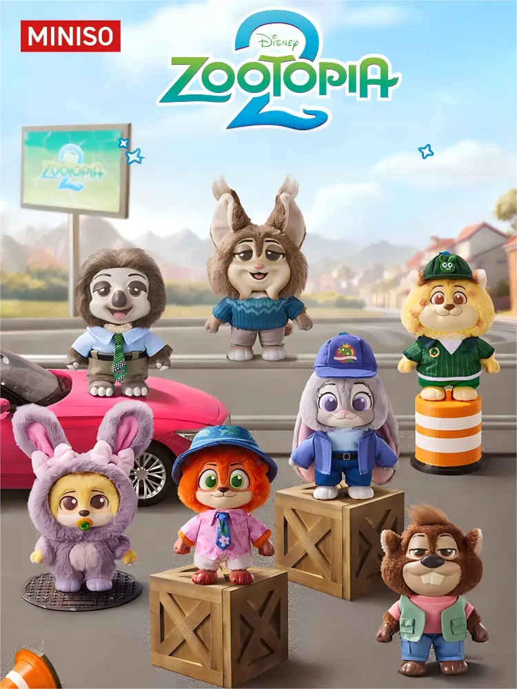 Disney Zootopia Series Citizen PVC Plush Figurine Blindbags - Sealed Hobby Box, Random Surprise Set (Set Includes 6), Hangable Handbag/Canvas Bag Pendant, Collectible Toy Decor, Ideal Gift for Friends