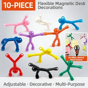 5/10/20pcs Magnetic Figure Toys, Transformable Wall-Climbing Magnet Stickers, Creative Stress Relief Toy for Kids, Unisex Design, Stress Relief Tool, Stress Relief Gadget