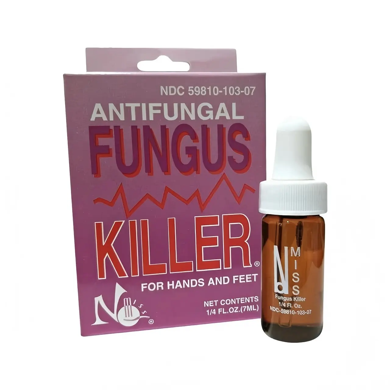 No Miss Antifungal Fungus Killer 1/4oz - for Hands and Feet Treatment, Antifungal Foot Spray, Fungus Eliminator