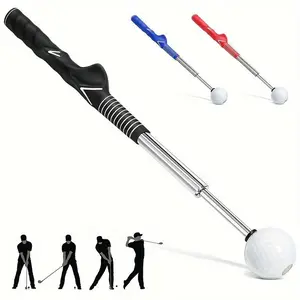 Golf Swing Trainer, Golf Swing Training Aid with Sound Effect, Portable Stretchable Golf Swing Training Tool, Golf Training Equipment for Beginners, Golf Training Aids