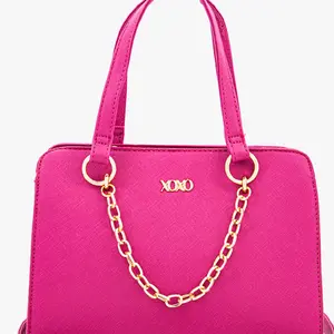 XOXO Pink Purse with Gold Chain Detail and Logo - Fashion Accessory