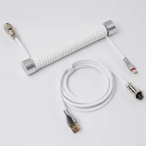 GravaStar Coiled Aviator USB Cable, Suitable Mechanical Keyboard