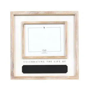 Wood Photo Frame (Celebrating) White/Black (10X8)