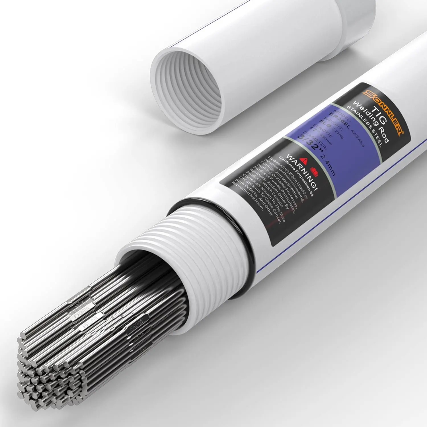 Stainless Steel TIG Welding Rod ER308L 3/32"x16" 5LB, Low Splatter  Resistance, TIG welding accessories