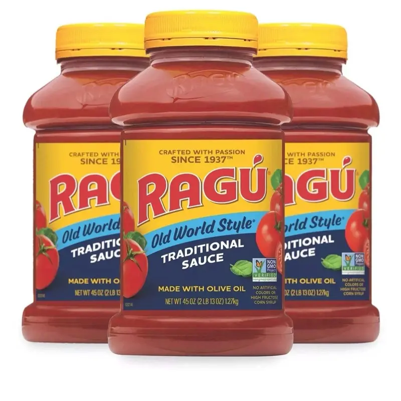 Ragu Old World Style Traditional Pasta Sauce 45 oz 3 Pack High Quality Made with Olive Oil Crafted with Passion Since 1937