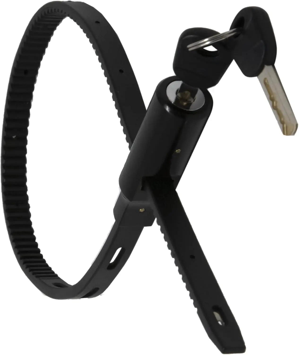 Urban August Zip Tie Lock with Key - Adjustable Stainless Steel Lock for Cabinets, Fridge, Bike, Stroller, Helmet & Skateboard