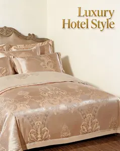 Luxury Jacquard Bedding Set - Elegant Hotel-Style Comforter, Pillow Sham Set for Queen, King Beds