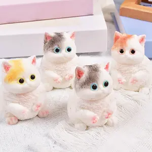 Cute Small Fat Cat Desktop Ornament, Elastic Office Stress Relief Decor, Cute Desktop Decoration, Perfect Gift, Random Color, 1 Piece