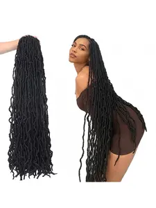 36 Inch 7 Packs Soft Locs Crochet Hair Whole Strand No Extended Long New Faux Locs Pre-looped Super Lightweight Synthetic Crochet Hair Braids For Black Women 36inch 7packs Synthetic Braided Hair