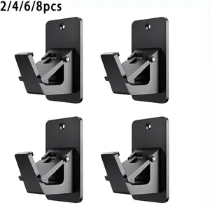 2/4/6/8pcs Universal Curtain Rod Holders, No Drill Curtain Rod Brackets, Self Adhesive Curtain Rod Brackets,Nail Free Curtain Rod Hooks for Bathroom, Bedroom, Livingroom, Kitchen, Shower Curtain Rod Holder