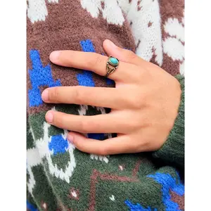Cider [one-size] TURQUOISE DECOR HOLLOW RING