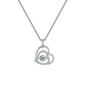 Miss Glorael Double Heart Necklace for Women & Double Heart Necklaces for Women Romantic Intertwined Symbol Jewelry