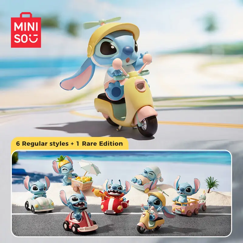 MINISO Lilo & Stitch Trip Collection Limited Edition Collectible Box Blind Figure - Single Sealed Hobby Box, Surprise Pack, 6+1 Set, 1:144 Rare Pull Random Collectible, Special Box, Toy Unboxing