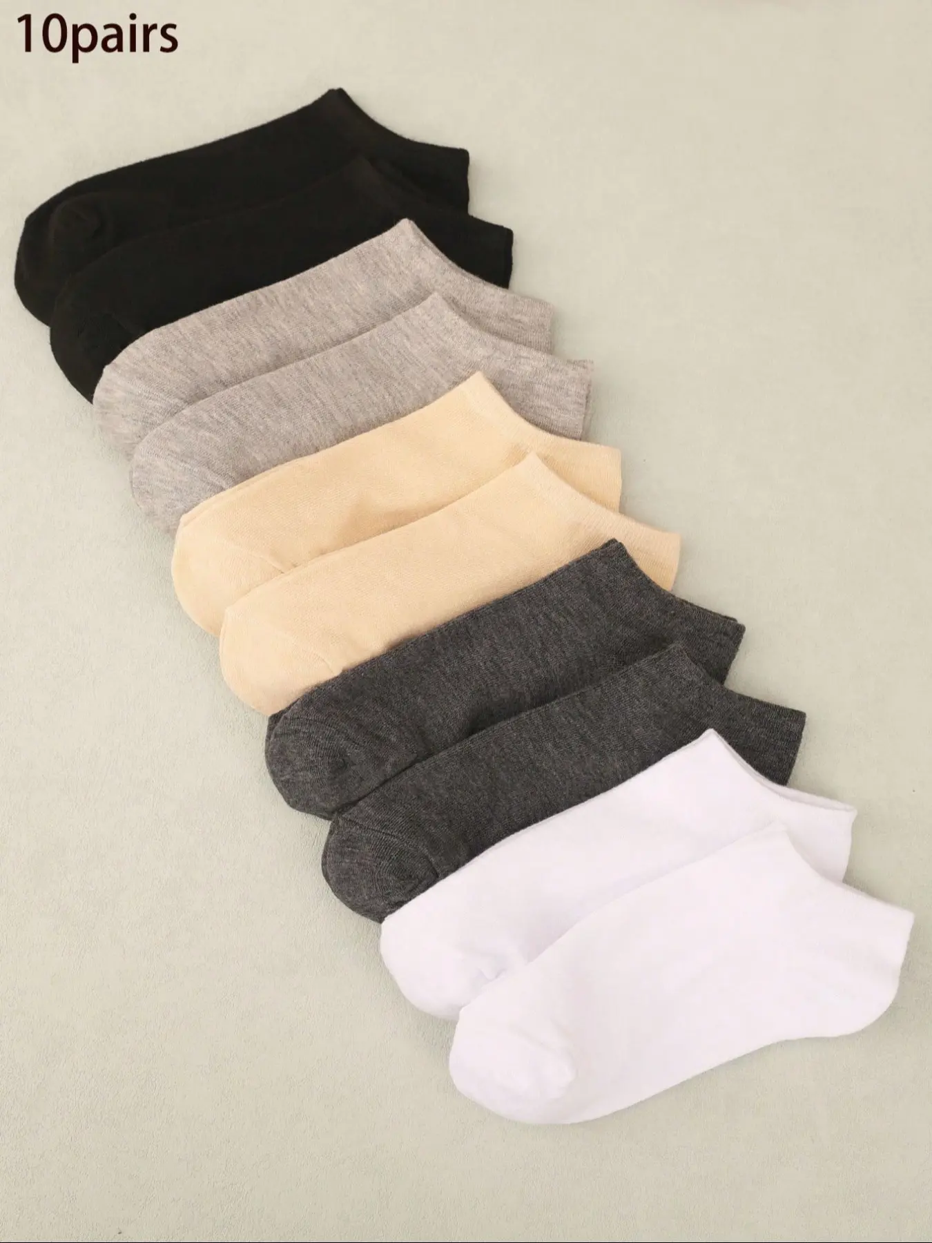 10 pairs, 5 colors, socks