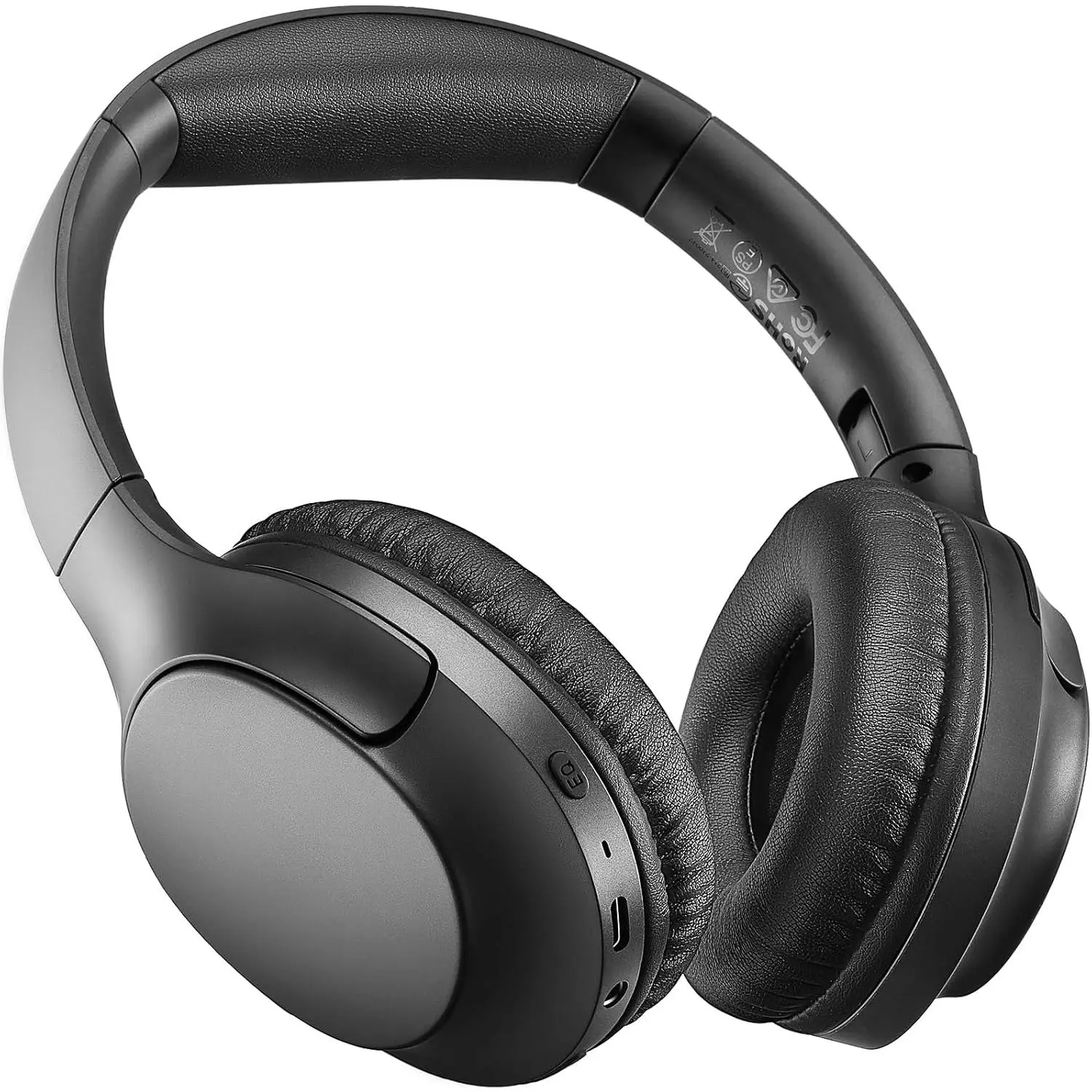 Upgraded Bluetooth 5.4 Over-Ear High-Quality Headphones with Audios, ENC Call Noise-Cancelling Mic, Foldable Design, 70H Playback, Deep Bass Stereo Sound, Button & App Customizable EQ, for Travel & Home