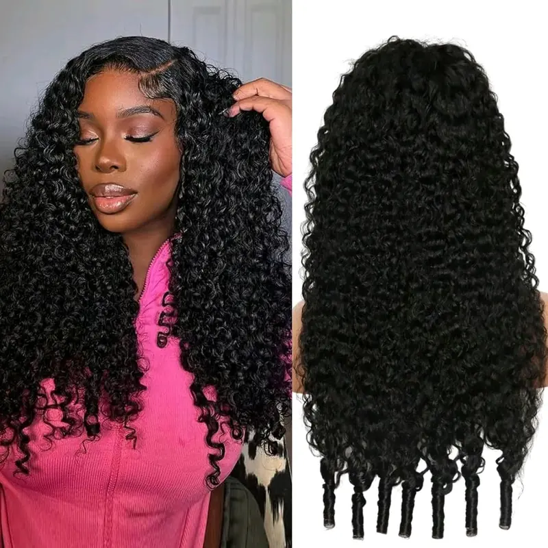 Burmese Curly Layer Human Hair Wig, 13x6 HD Lace Frontal, 180 Density Virgin Remy Hair, Pre-Plucked Spiral End, Natural Color Drawstring Wig, Human Hair Wigs