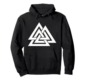Valknut Symbol Pagan Norse Mythology Nordic Viking Odin Pullover Hoodie