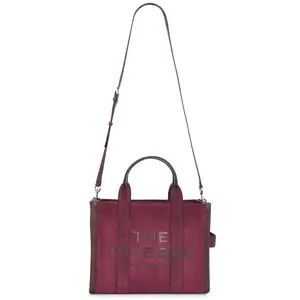 Marc Jacobs The Suede Medium Tote Bag in Dark Plum