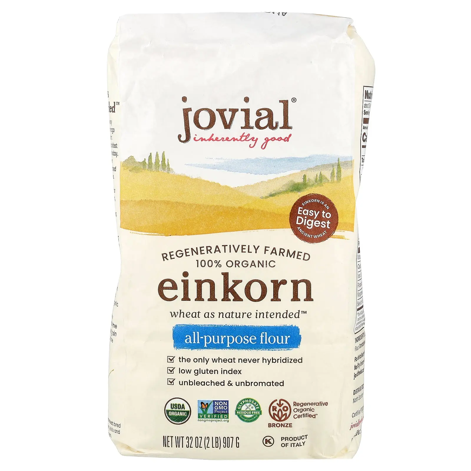 Jovial Organic Einkorn All-Purpose Flour, 32 oz (907 g) Jovial Organic Einkorn All-Purpose Flour, 32 oz (907 g)