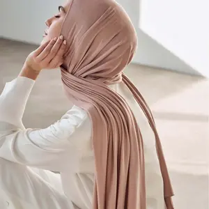 MH068 High Quality Right Angle Curled Modal Mercerized Cotton Breathable Hijab