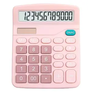 Portable Calculator, 1 Count 12-digit No Voice Desktop Calculator, Accounting Supplies For Office Home School Student Teacher (Battery Required, Without Battery)