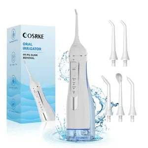 Water Dental Flosser Portable Cordless Oral Irrigator 300ML for Teeth Cleaning, Rechargeable Travel Irrigation Cleaner IPX7 Waterproof Electric Flossing Machine C260 TikTokShopBlackFriday